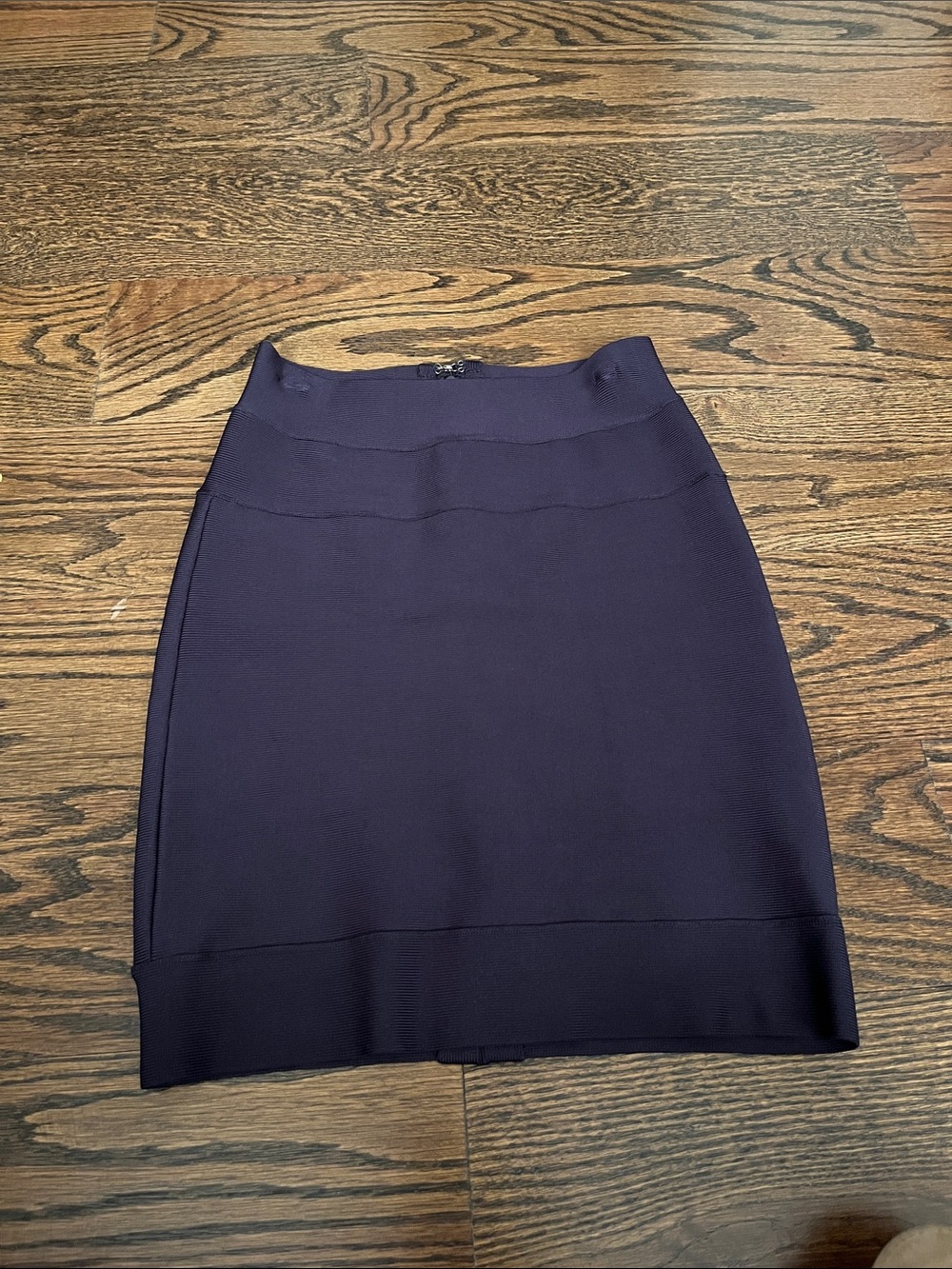 Iconic Herve Leger “Charlotte” Navy Classic Bandage Pencil Skirt